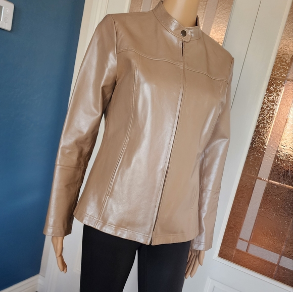 LEATHER CHADWICKS OF BOSTON JACKET - Picture 6 of 13